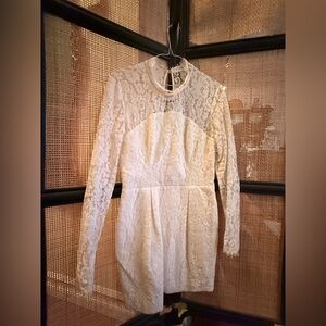 KEEPSAKE the Label White Lace Detail Dress